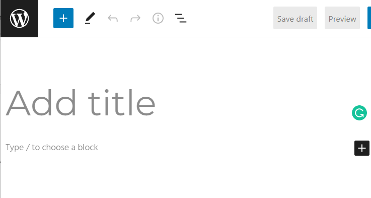 The WordPress Writing Section